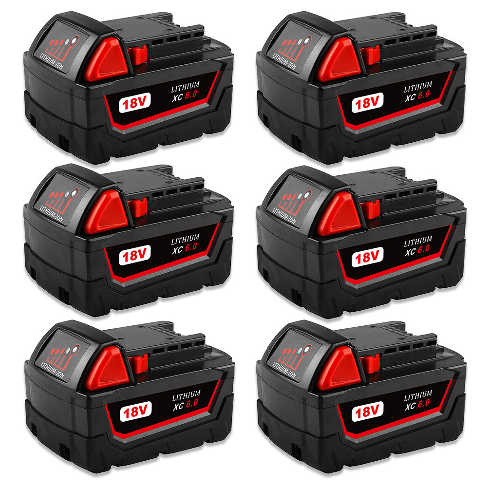 2X M18 18V 9,0Ah Batterie de Remplacement pour Milwaukee M18 Compatible  avec Milwaukee M18 M18B 48-11-1840 48-11-1828 48-11-1820 48-11-1815  48-11-1850