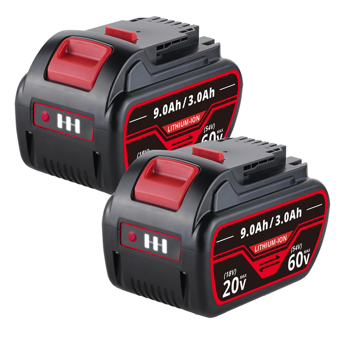 For Dewalt DCB609 20V/60V MAX FLEXVOLT Li-Ion 9.0Ah Battery DCB609-2 DCB606 2Pack