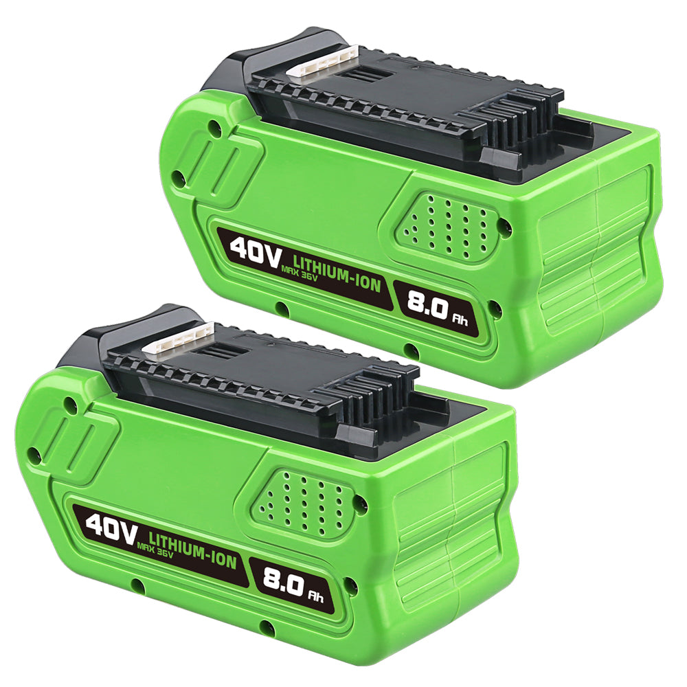 For GreenWorks 40V 8.0Ah Battery Replacement | Lithium Battery 29472 29462 Battery For GreenWorks 40V G-MAX Power Tools 2 PACK