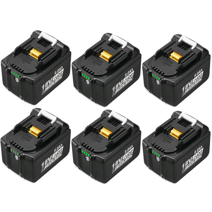 For Makita 18V 9000mAh Replacement  Battery | BL1830B BL1860B BL1890B LXT Li-ion Batteries 6 Pack