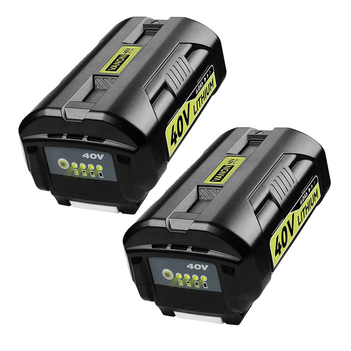 For Ryobi 40V battery 6.0Ah replacement | OP4026 Lithium-ion battery with led indicator 2 PACK