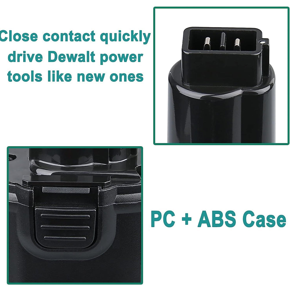 For Dewalt DC9057/ DE9085/ DW9057 7.2V Battery Replacement | 4.6Ah Ni-MH Battery 2 Pack