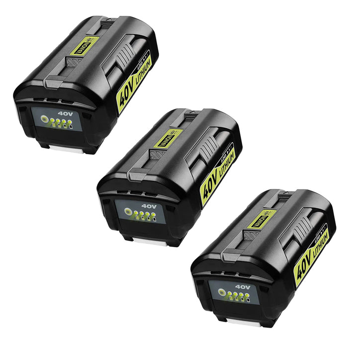 For Ryobi 40V battery 6.0Ah replacement | OP4026 Lithium-ion battery with led indicator 3 PACK