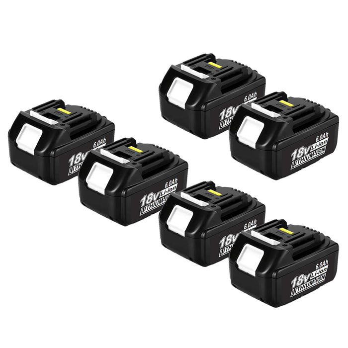 For Makita 18V Battery Replacement | BL1830 6.0Ah Li-ion Battery 6 Pack