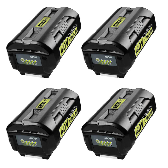 For Ryobi 40V battery 6.0Ah replacement | OP4026 Lithium-ion battery with led indicator 4 PACK