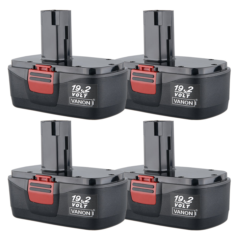 For Craftsman C3 19.2V 4.8Ah Battery Replacement | 130279005 Black Battery 4 Pack