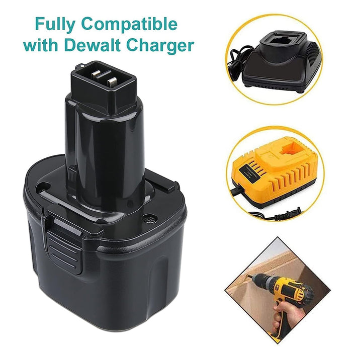 For Dewalt DC9057/ DE9085/ DW9057 7.2V Battery Replacement | 4.8Ah Ni-MH Battery 2 Pack