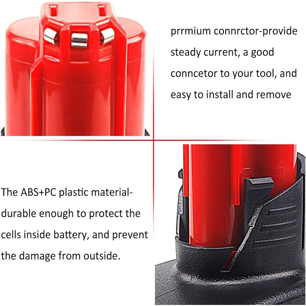 12V 12.0Ah For Milwaukee M12 Li-ion Replacement Battery