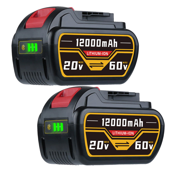 For Dewalt DCB609 20V/60V MAX FLEXVOLT Li-Ion 12.0Ah Battery DCB609-2 DCB606 2PACK