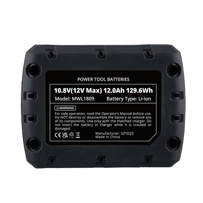 12V 12.0Ah For Milwaukee M12 Li-ion Replacement Battery