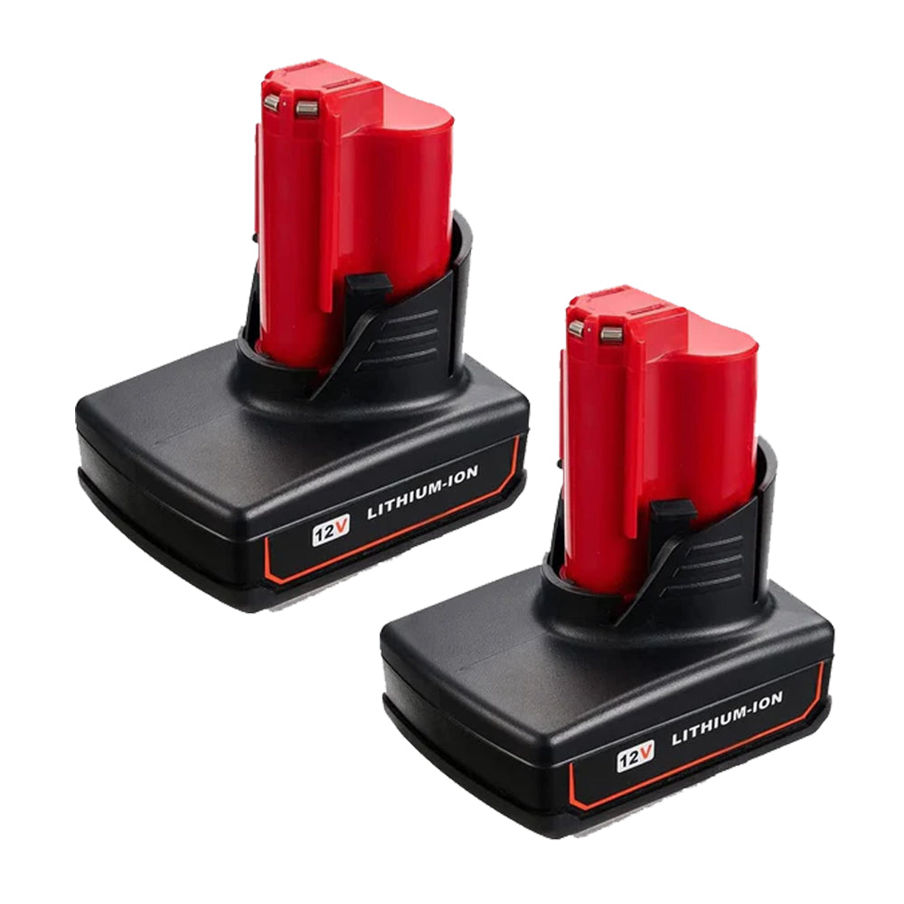 For Milwaukee M12 12V Battery Replacement | 5.5Ah Li-ion Battery 2 Pack