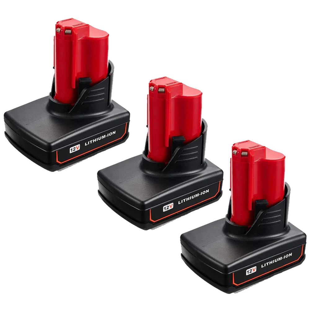 For Milwaukee M12 12V Battery Replacement 5.5Ah Li-ion Battery 3 Pack