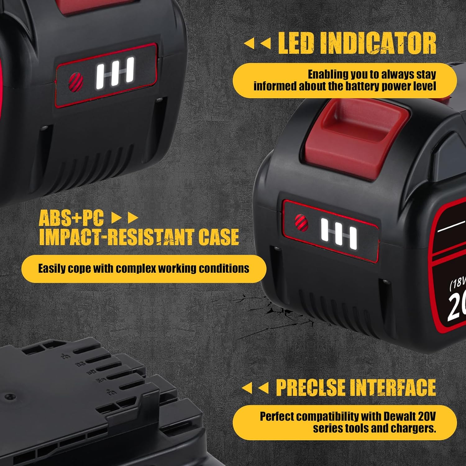 For Dewalt DCB609 20V/60V MAX FLEXVOLT Li-Ion 9.0Ah Battery DCB609-2 DCB606 6Pack