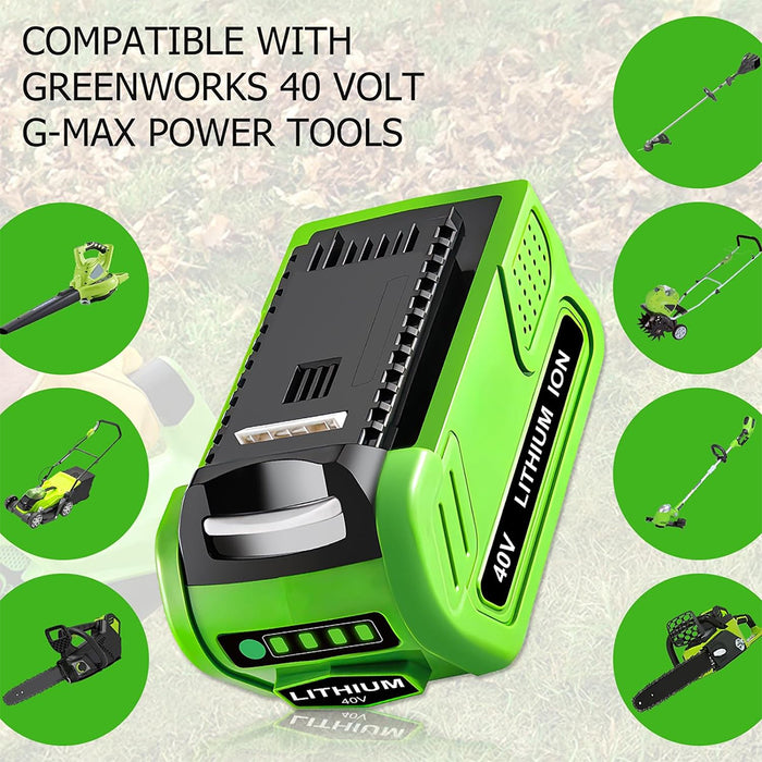 For GreenWorks 40V 7.0Ah Battery Replacement | Lithium Battery 29472 29462 Battery For GreenWorks 40V G-MAX Power Tools