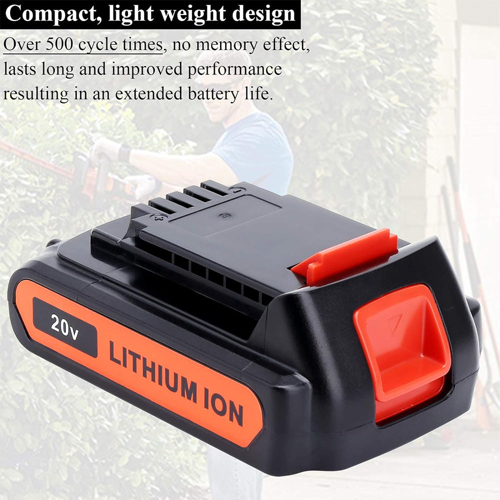 2 Pack For Black and Decker 20V Battery Replacement | LBXR20 2.5Ah Li-ion Battery