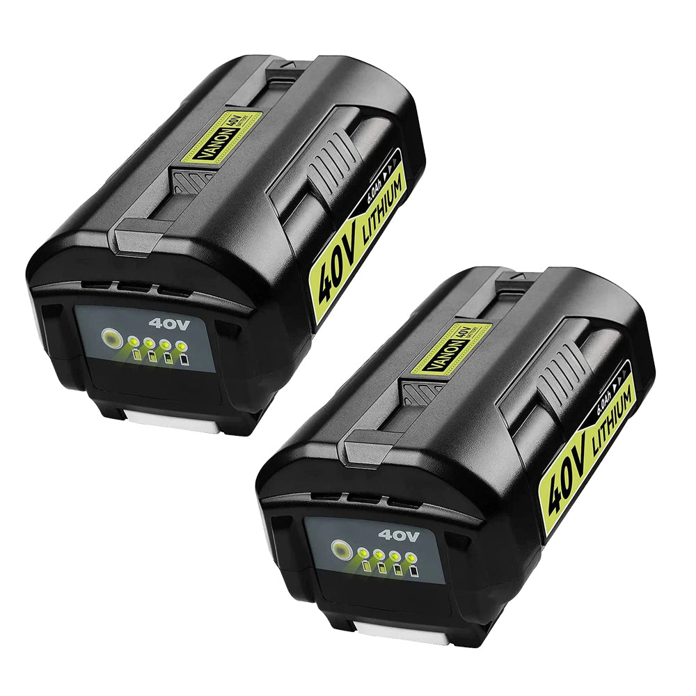 For Ryobi 40V Battery 8.0Ah replacement | OP4026 LITHIUM-ION Battery With led indicator 2 Pack