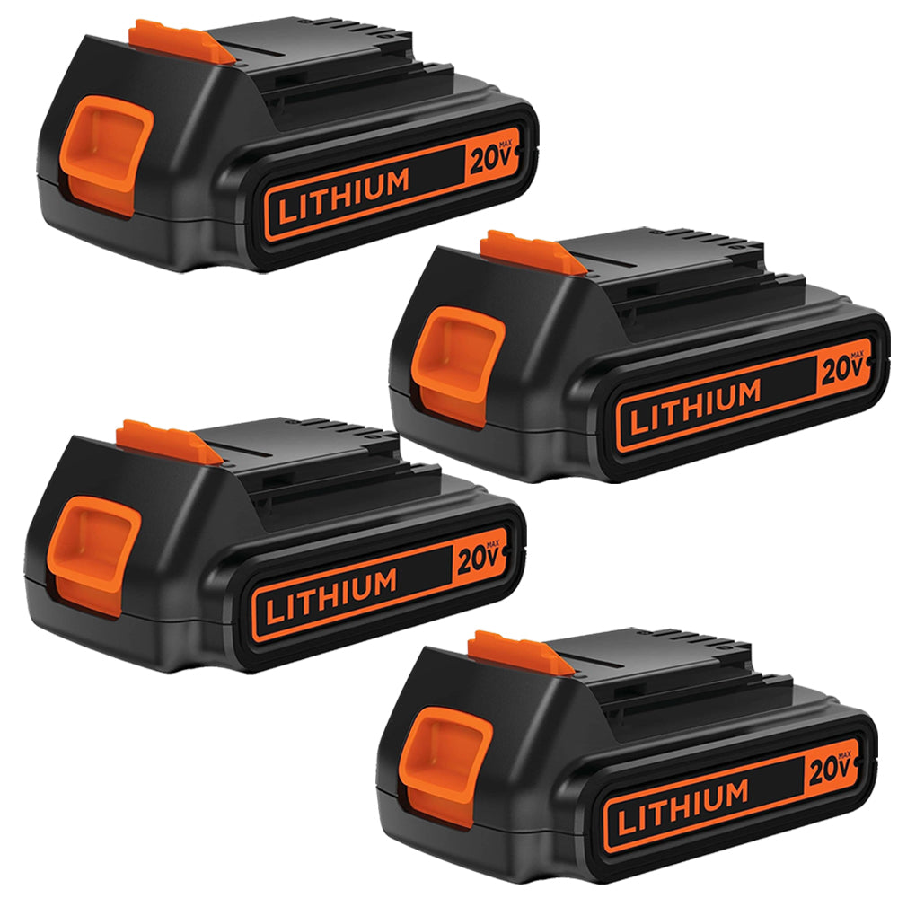 For Black and Decker 20V 2.5Ah Battery Replacement | LBXR20 Li-ion Battery 4 Pack