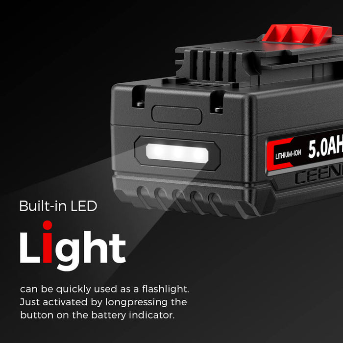 Ceenr 5.0Ah Battery For Porter Cable 20V Max | Replacement Model PCC685