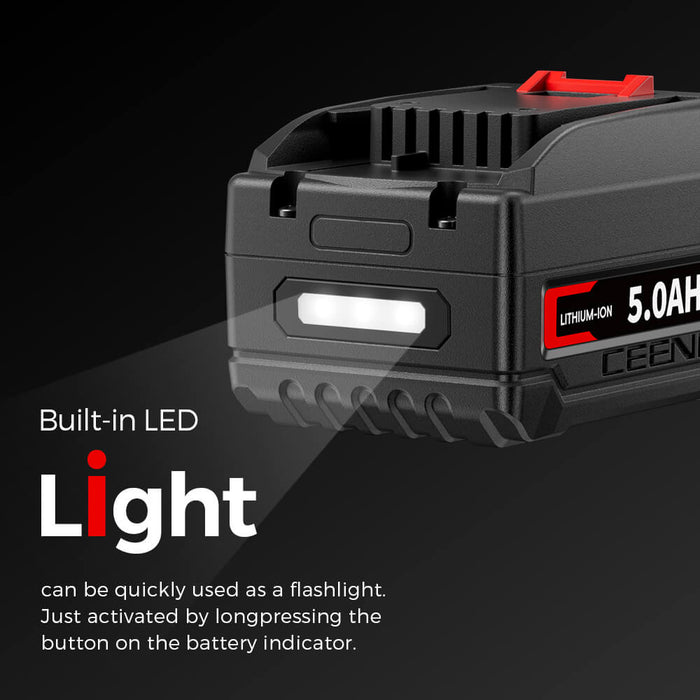 Ceenr 5.0Ah Battery For Worx 20V Max | Model WA3520