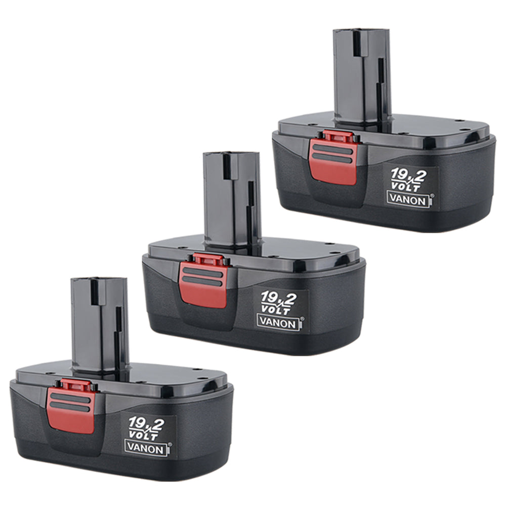 For Craftsman C3 19.2V 4.8Ah Battery Replacement | 130279005 Black Battery 3 Pack