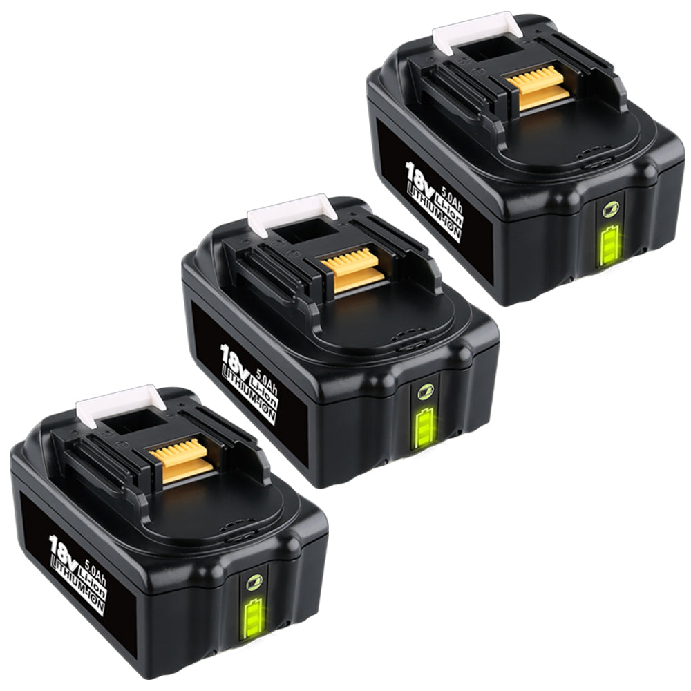 3 Pack For Makita 18V Battery Replacement | BL1850B 5.0Ah Li-ion Battery With LED Indicator I BL1840 BL1850 BL1830