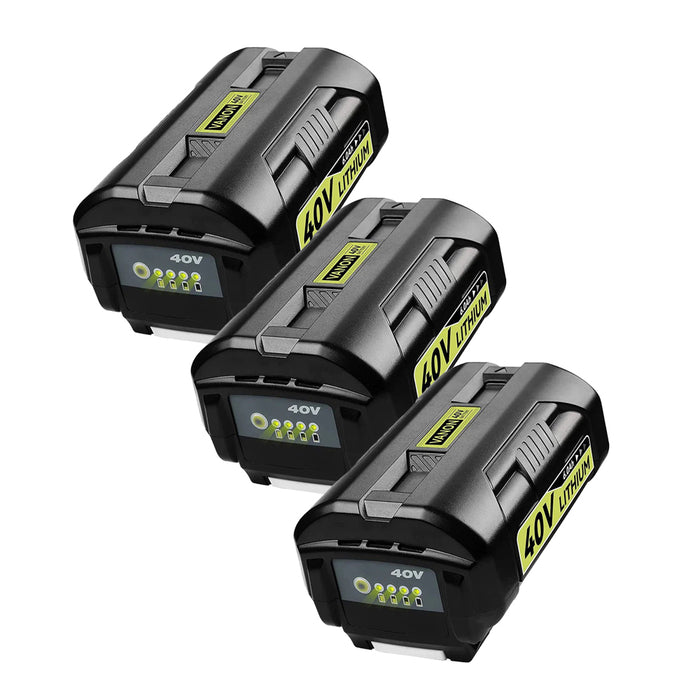 For Ryobi 40V Battery 8.0Ah replacement | OP4026 LITHIUM-ION Battery With led indicator 3 Pack