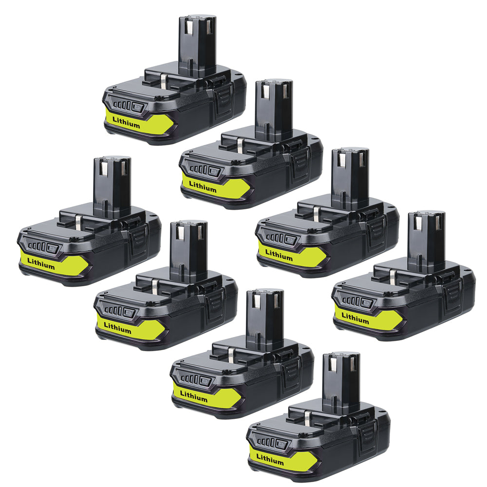 3.6Ah For Ryobi P102 Battery Replacement | 18V Li-Ion Battery 8 Packs