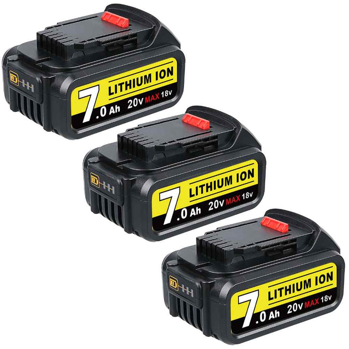 3 Pack For DeWalt 7.0Ah Battery | 20V Max Li-ion Battery DCB200 DCB206  DCB201 DCB203 DCB180