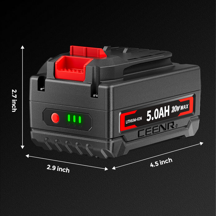 Ceenr 5.0Ah Battery For Craftsman 20V Max | Replacement Model V20