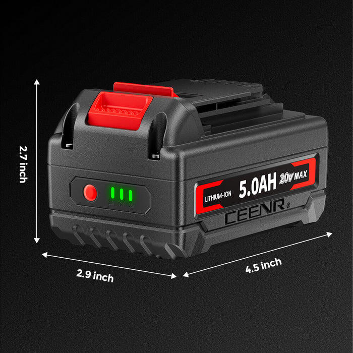 Ceenr 5.0Ah Battery For Black and Decker 18V(20V Max) 2 Pack | Replacement Model LBXR20