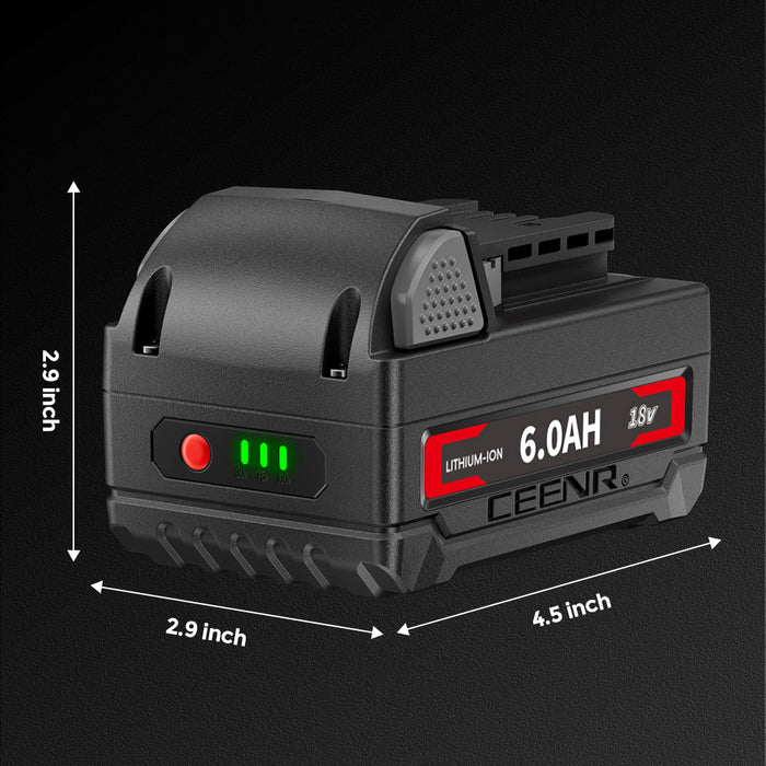 Ceenr 6.0Ah Battery For Milwaukee 18V 2 Pack | Replacement Model, with LG Battery Cell (INR18650HG2)