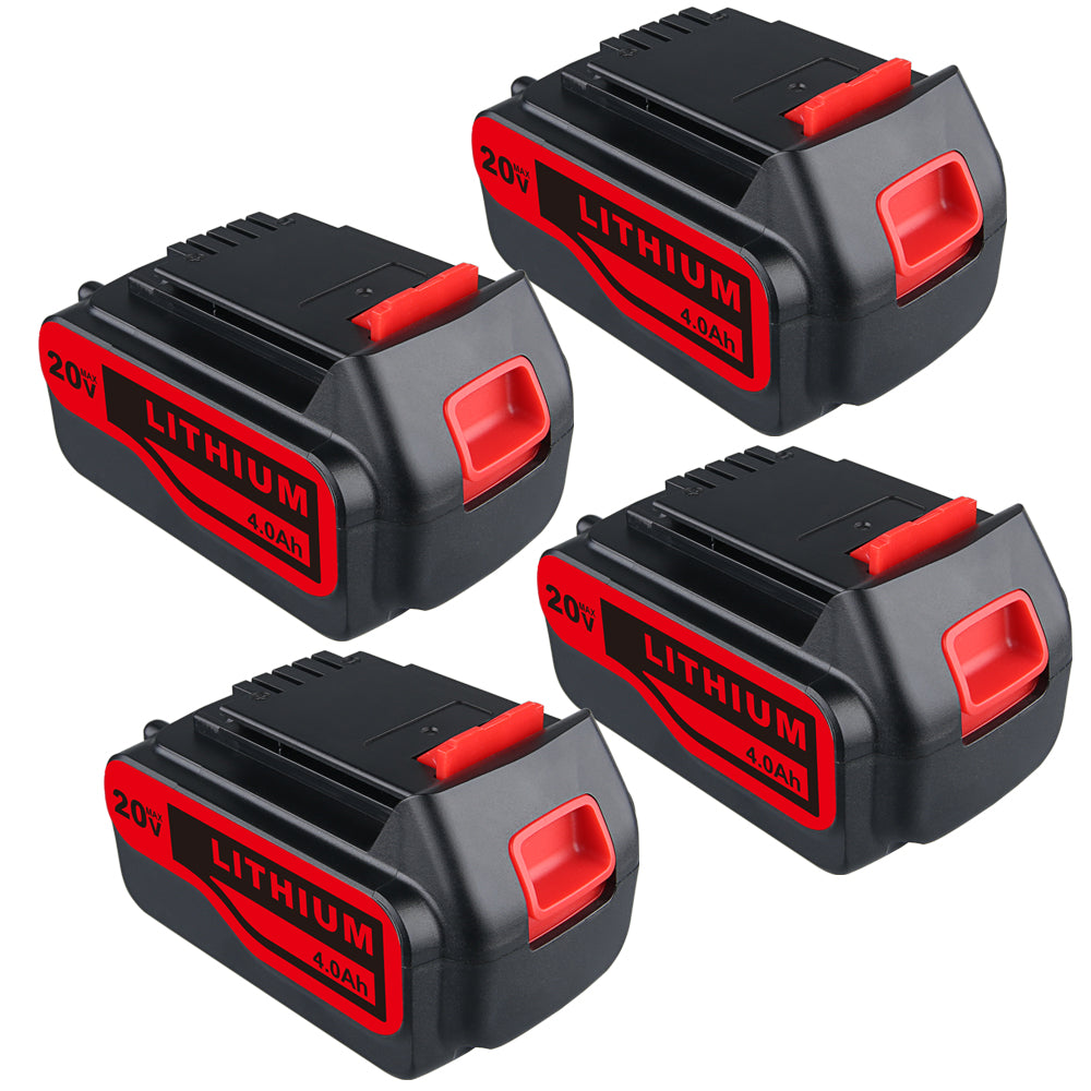 For Black and Decker 20V LB20 LBX20 LBXR20 Battery Replacement | 4.0Ah Lithium-Ion Battery 4 Pack | clearance | clearance