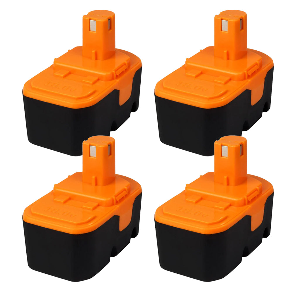 4 Packs For Ryobi 18V Battery Replacement | P100 4.8Ah Ni-MH Battery