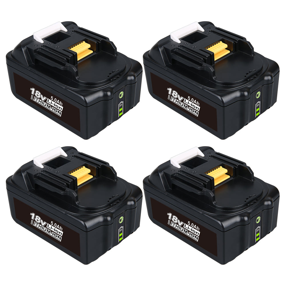 4 Pack For Makita 18V Battery Replacement | BL1850B 5.0Ah Li-ion Battery With LED Indicator I BL1840 BL1850 BL1830