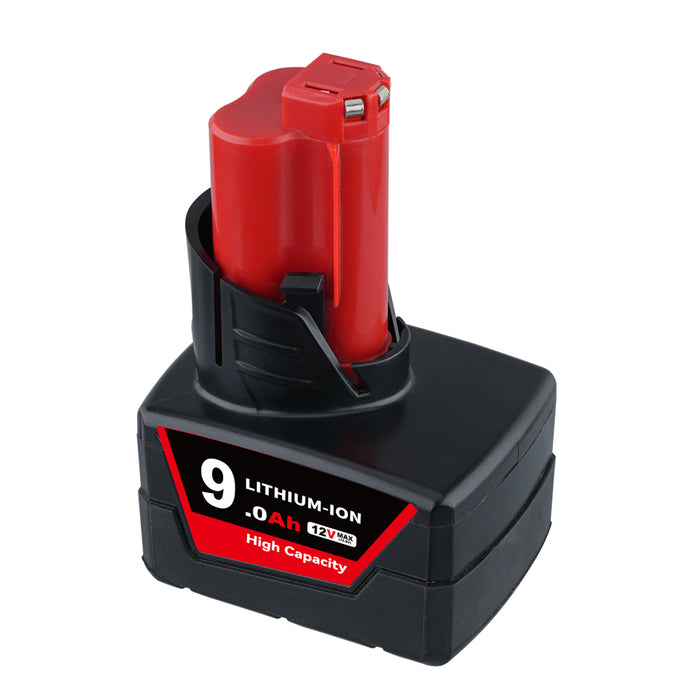 2 Pack 12V 9.0Ah For Milwaukee M12 Li-ion Replacement Battery | clearance