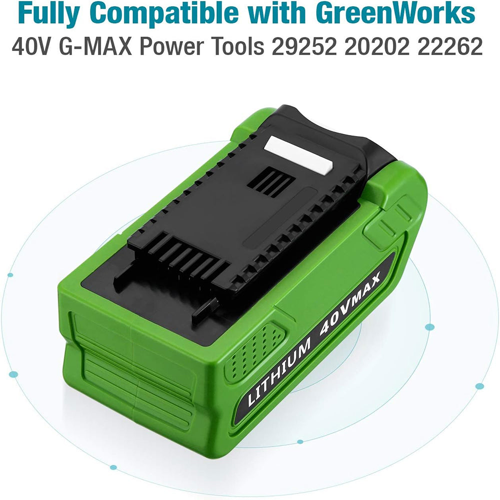 For GreenWorks 40V 8.0Ah Battery Replacement | Lithium Battery 29472 29462 Battery For GreenWorks 40V G-MAX Power Tools