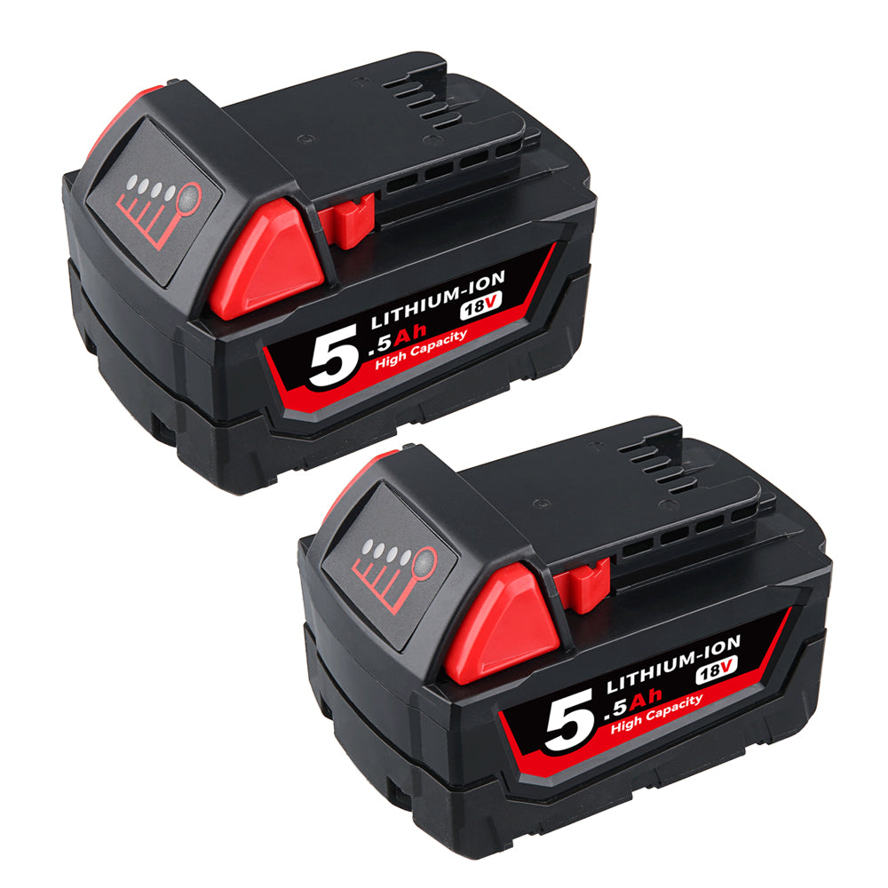 For Milwaukee M18 18V 5.5Ah XC Li-ion Battery Replacement |  2 Pack