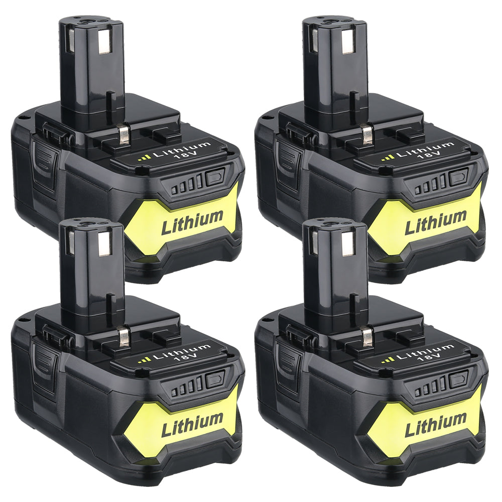 5.5Ah For Ryobi 18V P108 Battery Replacement | One+ P107 Li-ion  Battery 4 Pack