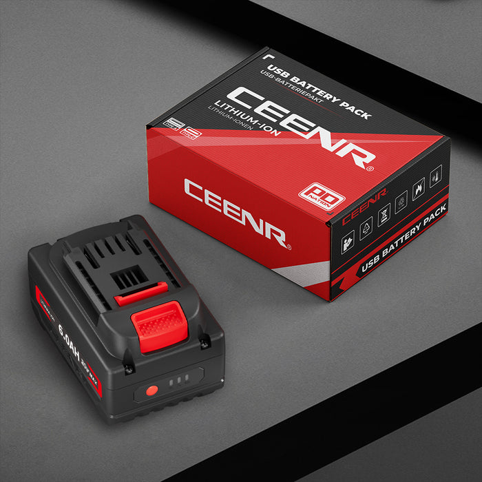 Ceenr 6.0Ah Battery For Worx 18V(20V Max) 2 Pack | Model WA3551, with LG Battery Cell (INR18650HG2)