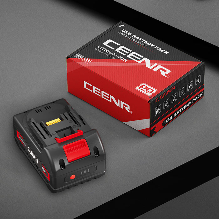 Ceenr 6.0Ah Battery For Makita 18V 4 Pack | Replacement Model BL1860B, with LG Battery Cell (INR18650HG2)