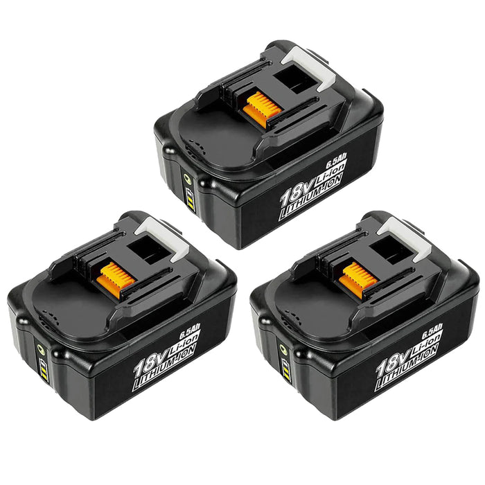 For Makita 18V Battery Replacement | BL1860B 6.5Ah Li-ion Battery With LED Indicator I BL1840 BL1850 BL1830 3 Pack