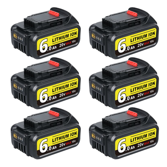 6.0Ah For DeWalt DCB200 20V Max Battery Replacement | DCB205 DCB204 Li-ion Battery 6 Pack