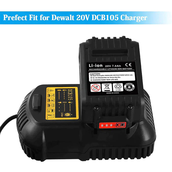 10 Pack For DeWalt 7.0Ah Battery | 20V Max Li-ion Battery DCB200 DCB206  DCB201 DCB203 DCB180