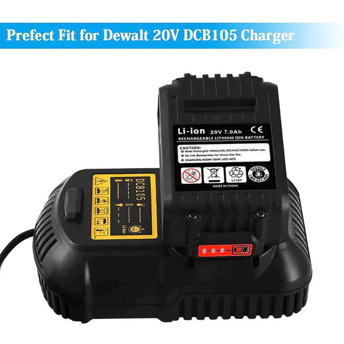 3 Pack For DeWalt 7.0Ah Battery | 20V Max Li-ion Battery DCB200 DCB206  DCB201 DCB203 DCB180