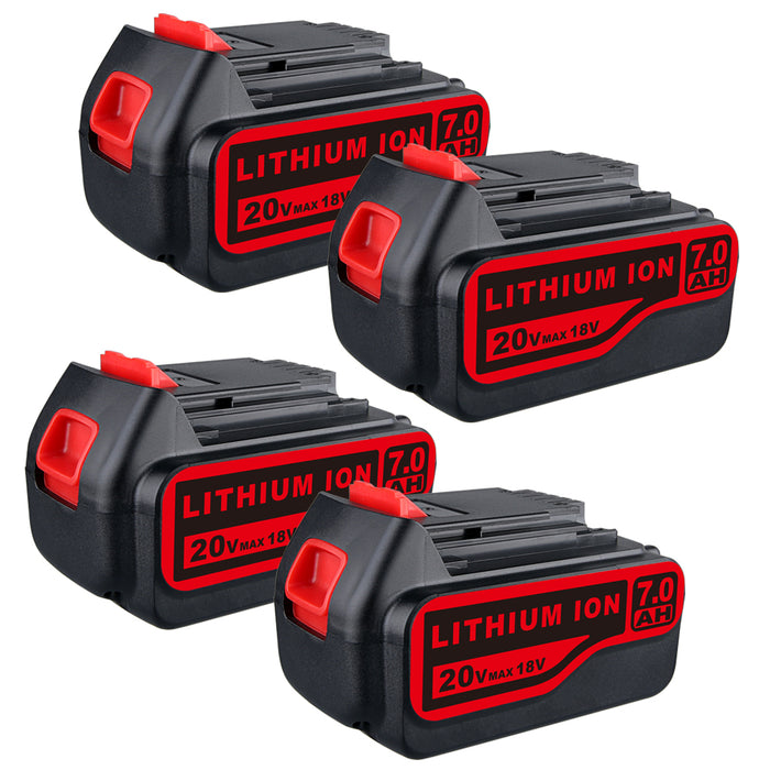 4 Pack For Black and Decker LB2X4020 20V 7.0Ah Battery |  LBXR20-OPE LBXR20 LBX20 Lithium Battery | clearance