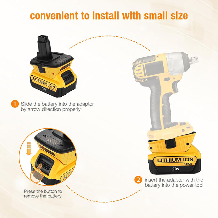 For Dewalt Battery Adapter | Dewalt 18V to 20V Adapter | DCA1820 Battery Converter