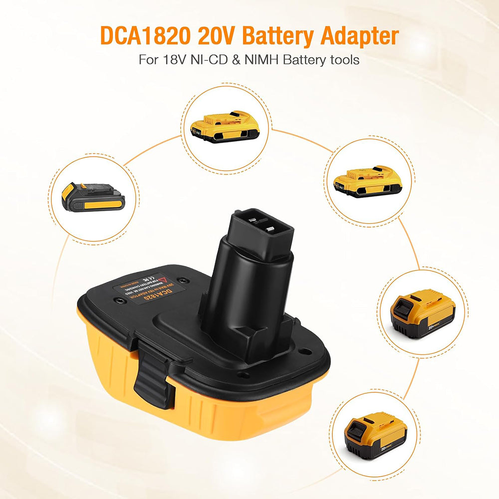 For DeWalt DCA1820 18V to 20V Battery Adapter | Battery Converter 2 Pack