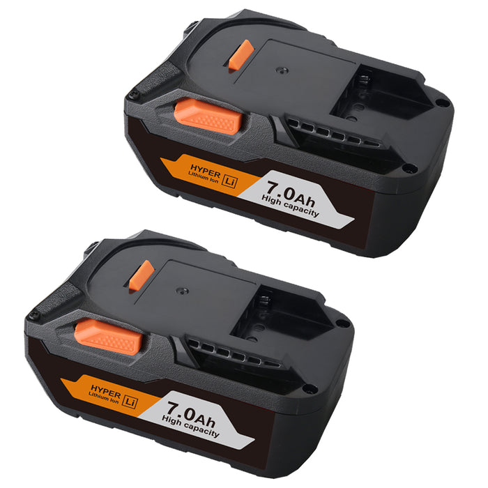 2 Pack 18V 7.0Ah Lithium Ion Replacement Battery for Ridgid | R840083 R840087 AC840085 R840086 R840084 Ridgid 18V Battery