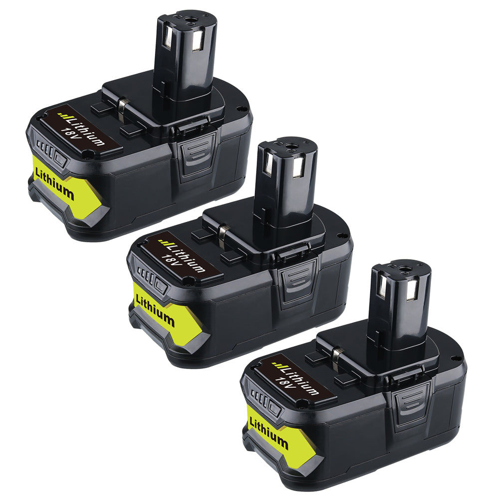 3 Packs 8.0Ah For Ryobi 18V P108 Battery replacement | High Capacity Li-ion Battery