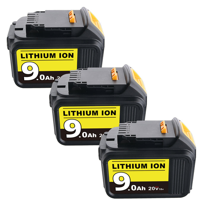 For DeWalt DCB205 9.0Ah Battery | 20V DCB200 DCB204 DCB209 3 Pack